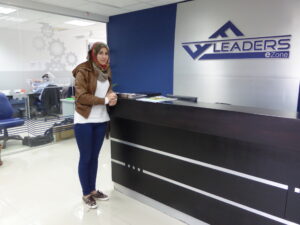 Mays Attari at the Fastforward offices, Ramallah